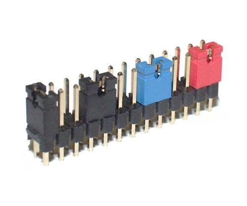 Preisvergleich Produktbild 50 Stück Jumper RM 2,54mm Kurzschluss Stecker offene Bauweise schwarz
