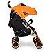 Twins Stroller Pushchair DUO - foldable and multifunctional highclass baby pram, Colour Electric Orange