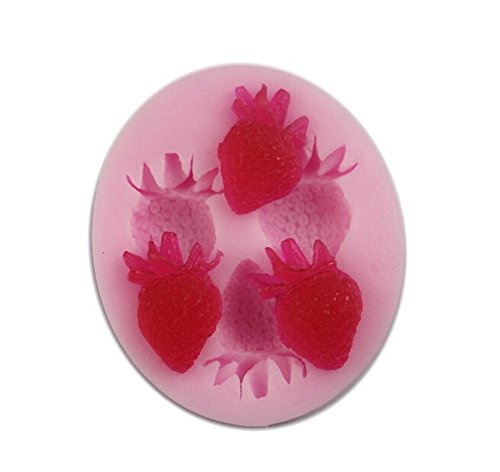Autek Obst ErdbeereKuchen Fondant Zuckerfertigkeit Soap Kuchen Silikon Form Mold 110 - 3