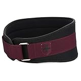  Harbinger Damen Nylon-Gewichthebergürtel mit flexiblem Ultraleichtem Schaumkern, Damen, Nylon Belt, Black/Merlot, X-Small (Fits 24-28 Inches)