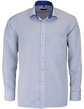 ETERNA Comfort Fit Hemd super langer Arm Arm Besatz Karo grün AL 72