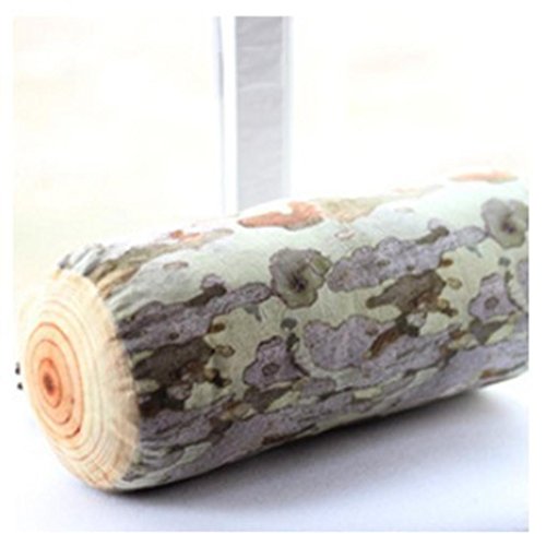 MNII Creative Wood Stump Plush Simulation Pillow hold Home Soft Ornaments Removable and washable Dual-use Cushion, 4, seat 39 * 8cm
