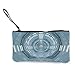 Produktbild TTmom Damen Leinwand Geldbörse Portemonnaie Geldbeutel,Outer Space Spaceship Earth Corridor Adventure to Cosmos UFO Lands Travel Architecture Walls Wallet Coin Purses Clutch W 8.5" x L 4.5" Blue