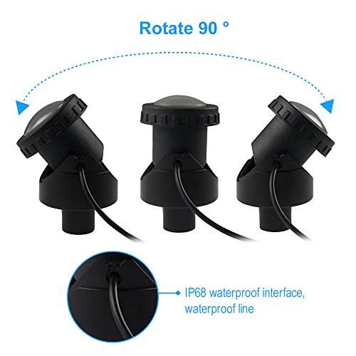Keynice Solar LED Spot Leuchten mit Dämmerungssensor 3 GRB Spots nach IP68 wasserfest, Solarpanel versorgt und mit automatischer Schaltung für die Dekoration im Garten und andere Anwendungen - 7