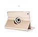 Produktbild Apple iPad Air 2 Leder Smart Ständer 360 Rotate Case Beutel (Gold)