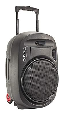 Ibiza PORT15UHF-MKII - Ibiza Sound - Système de sonorisation Portable Autonome 15" / 800W avec USB-MP3, Bluetooth, Vox et 2 micros UHF Professionnels