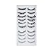 FOK Soft Natural Black Thick Long False Eyelashes Makeup Extension Pack Of 10 Pair Fake Eyelashes RS.242.00