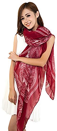 CJ Apparel Borgoña Moda de Gran Tamaño Govi Diseño Voile Pashmina Bufanda Envoltura Secondi NUEVO