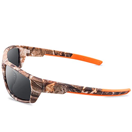 Lunettes de Soleil polarisées Homme Femme/Sports Eyewear réfléchissantes avec Sports de Plein air d'été Conduite pêche Alpinisme Lunettes de Soleil Hommes (8621 Grey)