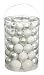 Produktbild Inge-glas 15112E460-MO Glaskugel Sortiment 60 Stück Vorteilsdose, 18x4cm / 20x5cm / 16x6cm / 6x7cm Just White-Mix, (Weiß matt, Porzellan weiß matt+opal)