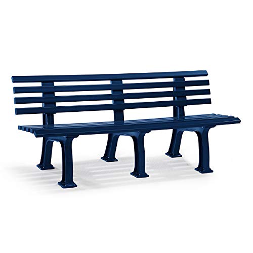 Parkbank aus Kunststoff – mit 9 Leisten Breite 1500 mm, weiß – Bank Bank aus Holz, Metall, Kunststoff Bänke aus Holz, Metall, Kunststoff Gartenbank Kunststoff-Bank Kunststoff-Bänke Ruhebank - 9