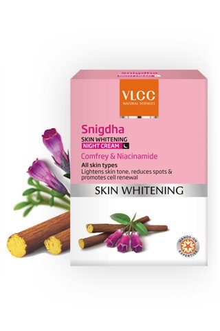 VLCC Snigdha Skin Whitening Night Cream, 50g RS.341 (16.00% Off) - Amazon