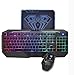 Produktbild Bunte Tastatur und Maus mit Hintergrundbeleuchtung USB-Kabel für professionelles Spiel