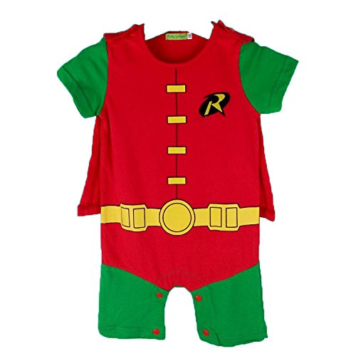 Robin Baby Toddler Boy Superhero Comic Romper Party Costume/ Fancy Dress/ Play Outfit (18-24 Months)