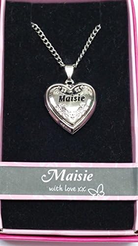 MAISIE Named Personalised Love Lockets/ Pendants With Picture Holder Presented Beautifully By Sterling Effectz