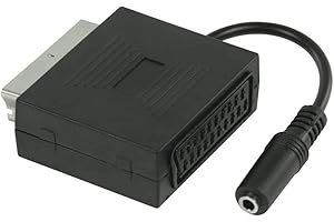 CABLEPELADO Adattatore SCART cuffia | SCART femmina con uscita audio | Adatto per TV senza uscita audio | 20 cm | Nero
