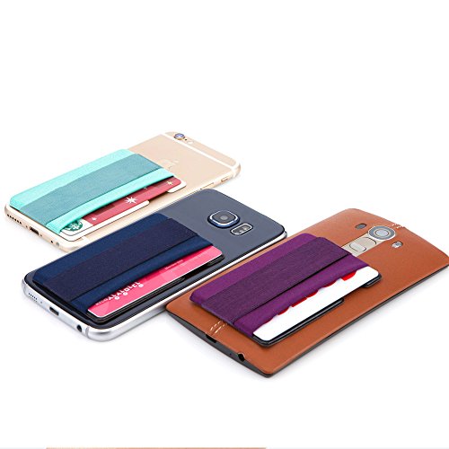 Smart Wallet mit Handy Fingerhalterung, Sinjimoru Slim Wallet Kartenhalter / aufklebbare Mini GeldbÃ¶rse mit Fingerschlaufe fÃ¼r die Einhandbedienung. Sinji Pouch Band, schwarzes Pouch und schwarze Schlaufe.