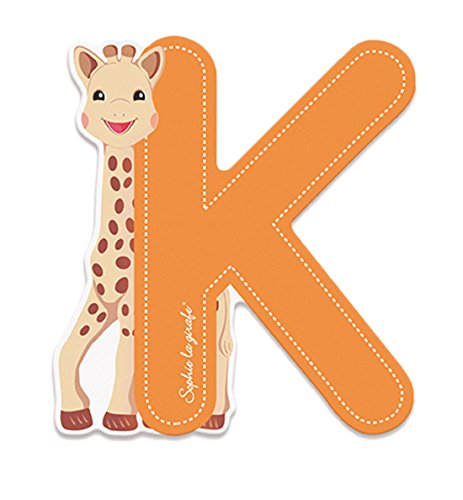 Preisvergleich Produktbild Janod Holzbuchstabe- Sofie die Giraffe Alphabet Namensbuchstaben K Kinderzimmer Deko, 6, 4 x 7cm, Orange