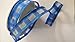 Produktbild Acetatband in blau/weiss mit Draht 25mm x 25m. Deko - Band