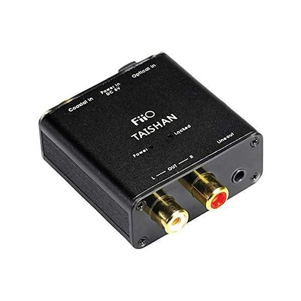 FiiO Taishan D03K Digital Analog Wandler mit optischem Toslink und Koaxial Eingang | Stero Cinch und 3,5mm Buchsen Ausgang