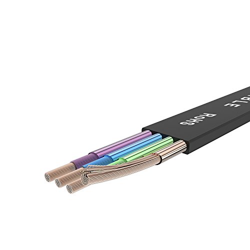 20m – CAT.6 Ethernet Gigabit Lan Netzwerkkabel (RJ45) CAT6 Flachkabel 10/100/1000Mbit/s Patchkabel kompatibel zu CAT.5 / CAT.5e / CAT.7 Switch/Router/Modem/Patchpannel/PS4/Wii/XBOX LOVICOOL Schwarz - 3