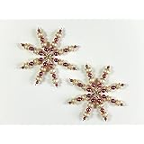 2er Set Perlensterne Weihnachtsdeko Geschenkanhänger Deko Mitbringsel