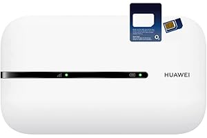 THETECHNOLOGYDOCTORS Huawei E5576 White 4G Cat4 LTE Single Band Mobile WiFi with O2 Data SIM Card Bundle