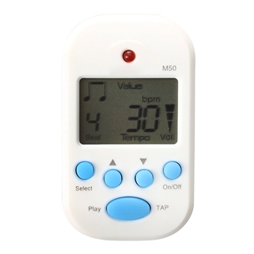 Preisvergleich Produktbild TOOGOO (R) Elektronisches Metronom medial M50 Mini digitales LCD Tempo Metronom - weiss