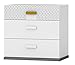 Geo Chest of Drawers with UV Printed, 71 x 67 x 45 cm, White