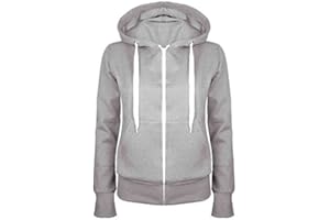 Fashion Star Womens Zip Up Fleece Knit Mini Sweatshirt Hoody