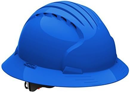 Evolution Deluxe 6161 280-EV6161V-50 Vented, Full Brim Hard Hat with HDPE Shell, 6-Point Polyester Suspension and Wheel Ratchet Adjustment by Protective Industrial Products