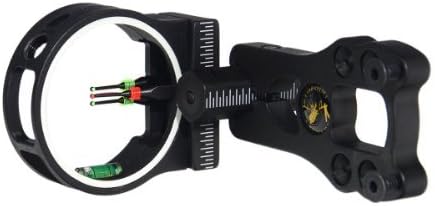 3 Pin Bow Sight - Fiber, Brass Pin, Aluminum Machined - Right and Left Handed by Great Deals LLC