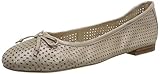 Verschluss: Schlupf / Offen CAPRICE Damen Tasina Ballerinas, Braun (Taupe Sue.Met. 354), 37 EU