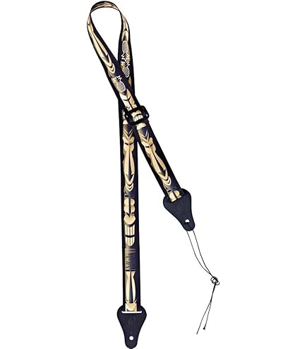 ORTEGA Vegan Series Ukulele Strap - Black Bonus CONNECT-XX (OSVU-BK