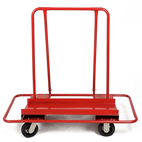 Plattenwagen Plattenroller Plattenkarre Wagen für Paletten Transport für Paneele Rot - 2