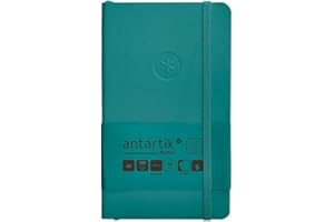 Antartik CUADERNO CON GOMILLA NOTES TAPA BLANDA A6 CUADRICULA VERDE AGUAMARINA 100 HOJAS 80 GR FSC