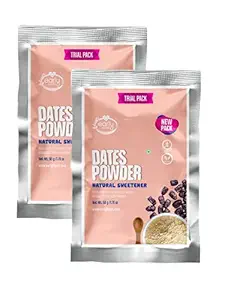 Early Foods - Pack of 2 (Trial Pack) - Dry Dates Powder - Natural Sweetener 50g x 2|Dates Powder for Kids|Date Sugar