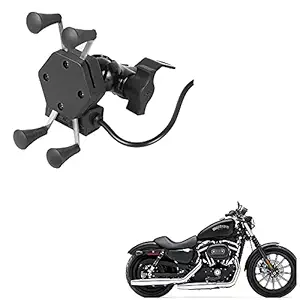Auto Pearl Waterproof Motorcycle Bikes Bicycle Handlebar Mount Holder Case(Upto 5.5 inches) for Harley Davidson XL883L
