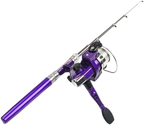 chendongdong Portable Mini Aluminum Telescopic Pocket Pen Fishing Rod Pole & Reel Kit