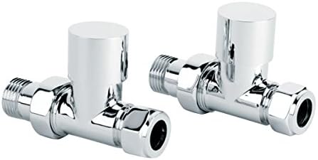 Better Bathrooms Radiator Valve Thermostatic Heated Towel Rail Chrome Fitting 15mm Straight Deluxe Luxury Modern Design