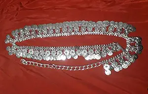 Kaku Fancy Dresses Silver Belt/Ethnic Jewellery/Kamarband Jewellery/Silver Kamarpati Jewellery -Silver, Free Size, for Girls