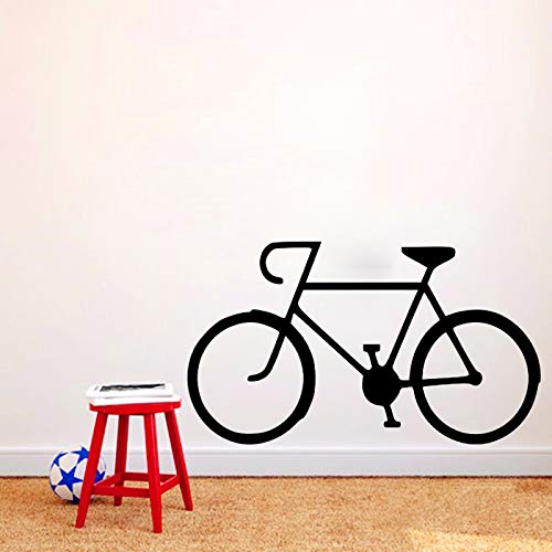 Preisvergleich Produktbild Fahrrad Wandaufkleber Steuern Dekor Wohnzimmer Fahrrad Silhouette Wandtattoos Kinderzimmer Dekoration Vinyl Wandbild 100 cm x 58 cm M