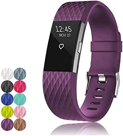 YEFOD Fitbit Charge 2 Strap, Soft Silicone Replacemant Accessories Bracelet Band Wrist Strap for Fitbit Charge 2 Heart Rate and Fitness Activity Wristband