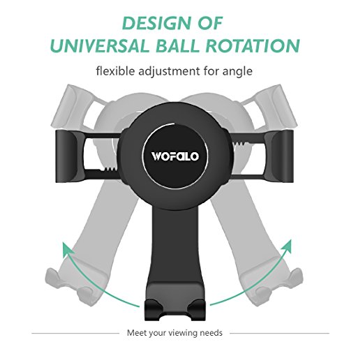 Supporto cellulare per auto, Supporto Wofalo per cellulari con presa alla ventola dellâ€™aria con blocco automatico per iPhone X/8/8 plus/7/7plus/6/6S, Samsung Galaxy S8/S7/S6, Nexus, Huawei, Google e altri smartphone (nero).