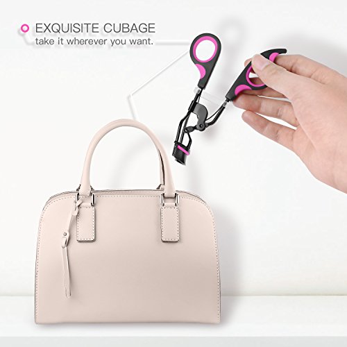 BESTOPE Schmerzfreie Wimpernzange aus Edelstahl mit 2 kostenfrei Ersatz Silikonpads Hochwertiger Wimpernformer Professionelles Make-up Tool für perfekt geschwungene Wimpern Lebenslange Nutzung - 6