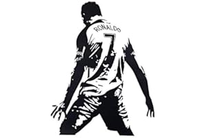 ERQINGQT Wandaufkleber 3D Wandaufkleber Fußball Cristiano Ronaldo wasserdichte Entfernbare Wandaufkleber Aufkleber Schlafzimmer Dekoration DIY Poster Aufkleber