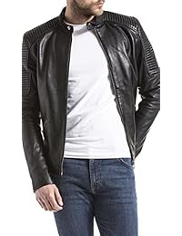 BLUE WELLFORD Cazadora Piel Vardo Negro M