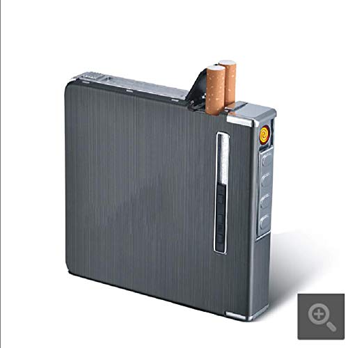 Preisvergleich Produktbild EEKUY 20 Zigaretten Metall Zigarettenetui, Automatische Zigarettenetui Tragbare Metallgehäuse Anti-Pressure Moisture Elektronische Zigarettenanzünder