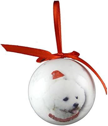 Christmas Pet Bauble - Bichon Frise - measures 5cm (2 inches)