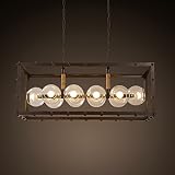 ZHGI Amara Retro-Esstisch Hierro Loft Industrieland cafetería bar americano innovadoras - 1015 * 405 mm Warmweiß